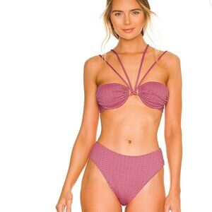 Revolve Tularosa Chandre High Waist Bikini Bottom - Size XL | NWOT Pink Rose